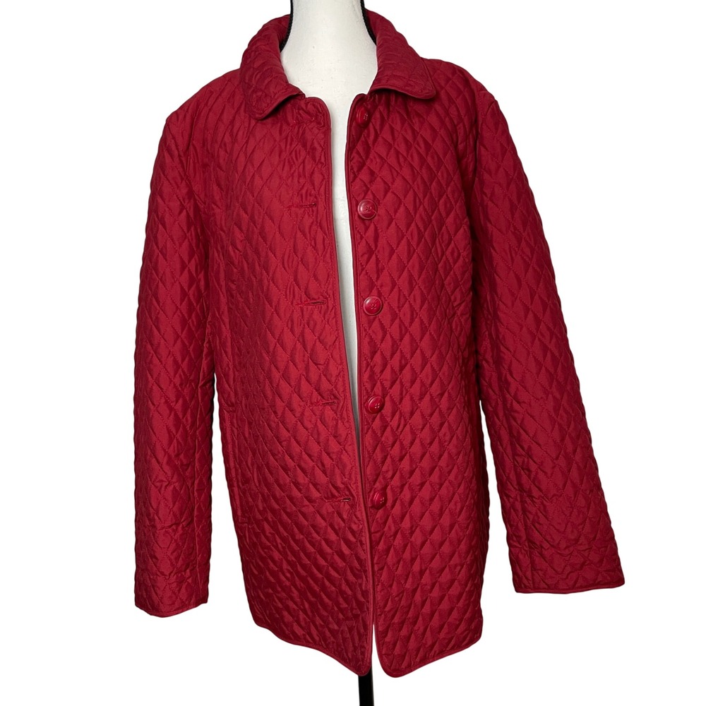 Marvin Richards Chore Barn Coat Jacket Womens L Quilted Button Front Lightweight - Picture 12 of 12